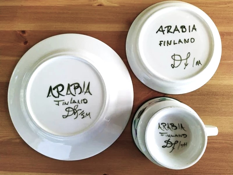 Arabia Factory Marks backstamps